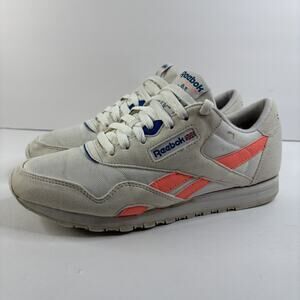 Reebok Classic Nylon 2020 White Pink Sneaker Women Size 8.5